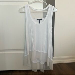 Bcbg MaxAzria White Mesh Top- Size XS; Excellent Condition